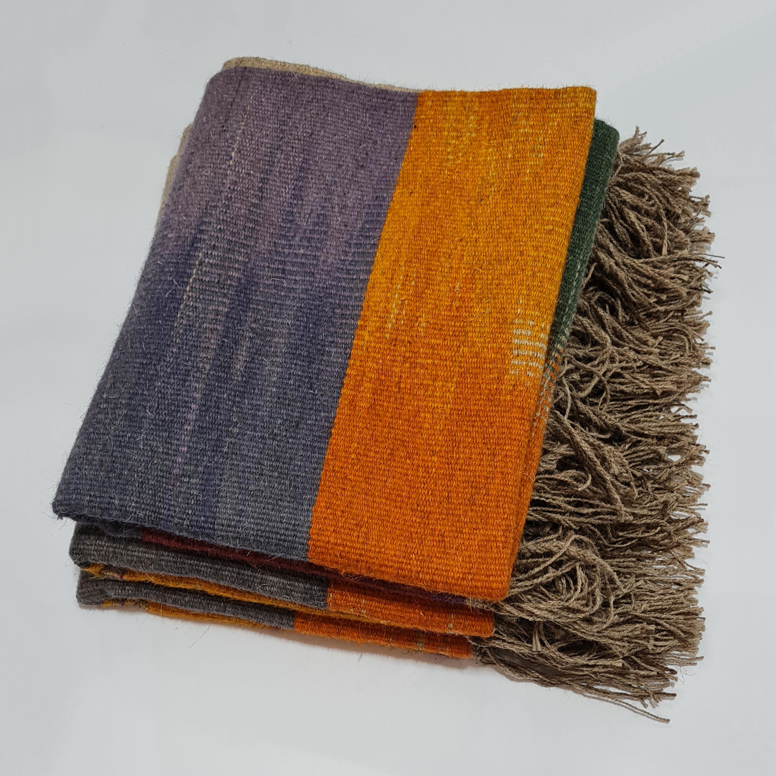 Orange Striped Kilim Rug from Lorestan – Authentic Handwoven Persian Wool