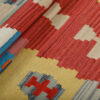 Red Fars Qashqai Geometric Kilim Runner - Authentic Handwoven Persian Wool