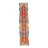Red Fars Qashqai Geometric Kilim Runner - Authentic Handwoven Persian Wool