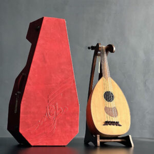 Persian Oud Hard Case Luxurious Handmade with Natural Leather Covering