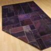 Vintage Persian Hand-Knotted Patchwork Carpet Purple
