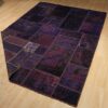 Vintage Persian Hand-Knotted Patchwork Carpet Purple