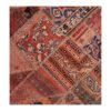 Vintage Persian Hand-Knotted Patchwork Carpet Brick Red