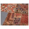 Vintage Persian Hand-Knotted Patchwork Carpet Brick Red