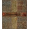Vintage Persian Hand-Knotted Patchwork Carpet Green
