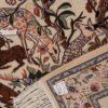 Hand-Knotted Persian Isfahan Pictorial Rug (Deer & Birds Art) - Cream Silk & Kork