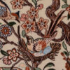Hand-Knotted Persian Isfahan Pictorial Rug (Deer & Birds Art) - Cream Silk & Kork