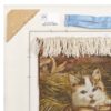 Hand-Knotted Persian Pictorial Rug from Tabriz Depicting Three Kittens