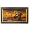 Hand-Knotted Persian Pictorial Rug from Tabriz Depicting Arash the Archer