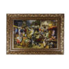 Hand-Knotted Persian Pictorial Rug from Tabriz Depicting Fruit Market