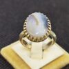 Persian Dendritic Agate Shajar Silver Ring for Men Nima