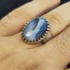 Persian Dendritic Agate Shajar Silver Ring for Men Nima
