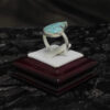 Persian Neyshabur Turquoise Silver Ring Handcrafted for Women Celine