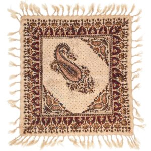 Persian Tablecloth: Isfahan’s Traditional Kalamkari Block Print Cream