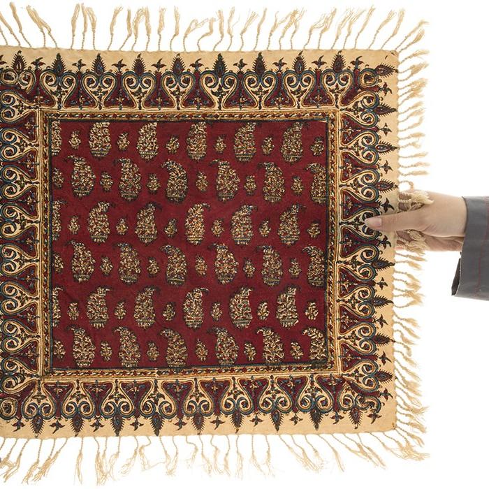 Persian Tablecloth: Isfahan’s Traditional Kalamkari Block Print Red II