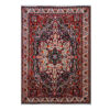 Hand-Knotted Persian Chaharmahal & Bakhtiari Heriz Rug (Floral Medallion) - Red Wool