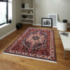 Hand-Knotted Persian Chaharmahal & Bakhtiari Heriz Rug (Floral Medallion) - Red Wool