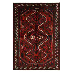 Hand-Knotted Persian Chaharmahal & Bakhtiari Iliati Rug (Bakhtiari Garden) – Red Wool