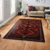 Hand-Knotted Persian Chaharmahal & Bakhtiari Iliati Rug (Bakhtiari Garden) - Red Wool