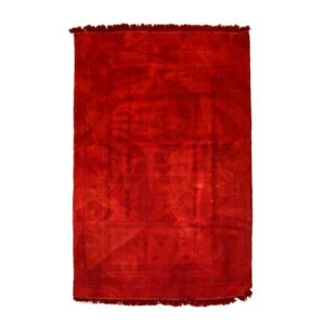 Solid Red Khorasan Kilim Rug – Authentic Handwoven Persian Wool