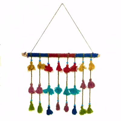 Persian Wool Qashqai Tassel Wall Hanging Tapestry, Traditional Wall Decor