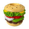 Hamburger Sandwich Toothpick Holder in Cream Resin