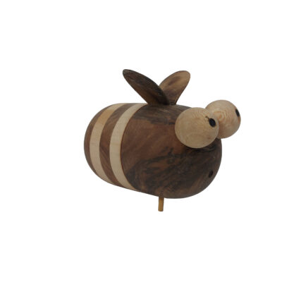 Wooden Toothpick Dispenser with Bee Design for Table Settings