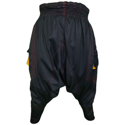 Black Traditional Kurdish Shalwar Pants with Elegant Ethnic Design