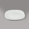 White Melamine Dinnerware Set for 6 Dishwasher Safe