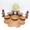 Wooden Haft Seen Set for Nowruz Festivities with Calligraphy Candle Holder