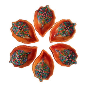 Wooden Haft Seen Set for Nowruz Traditional Leaf Design