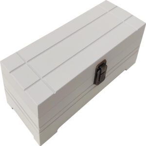 4-Compartment Wooden Tea Box – Perfect for Tea Bag Variety