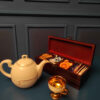 4-Compartment Wooden Tea Box – Perfect for Tea Bag Variety