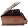Wooden Tea Organizer with 6 Sections for Assorted Flavors