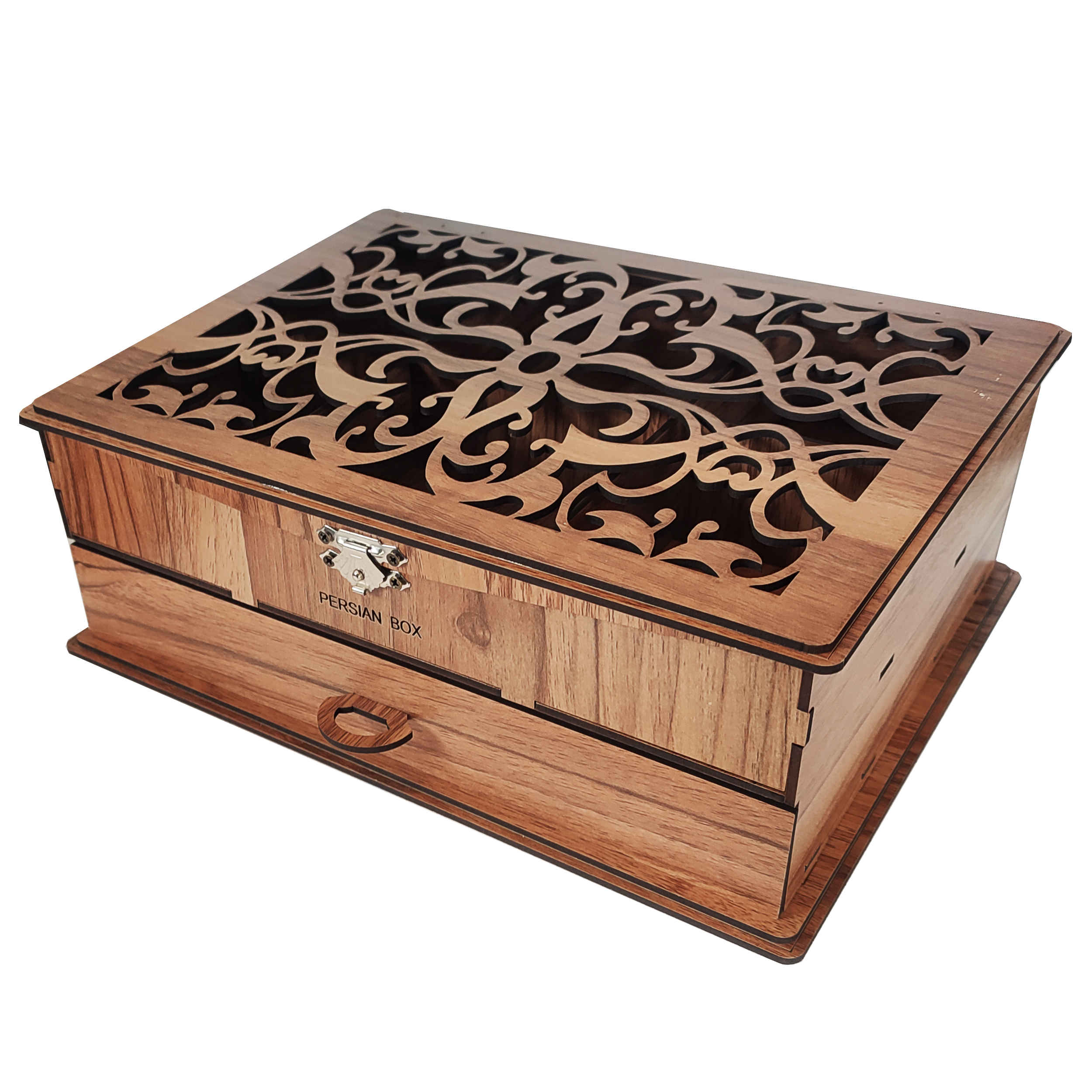 Wooden Tea Organizer with 6 Sections for Assorted Flavors