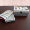 Wooden Sewing Box with 3 Compartments in Gray