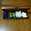 Classic Wooden Tea Chest – 4-Compartment Storage Organizer