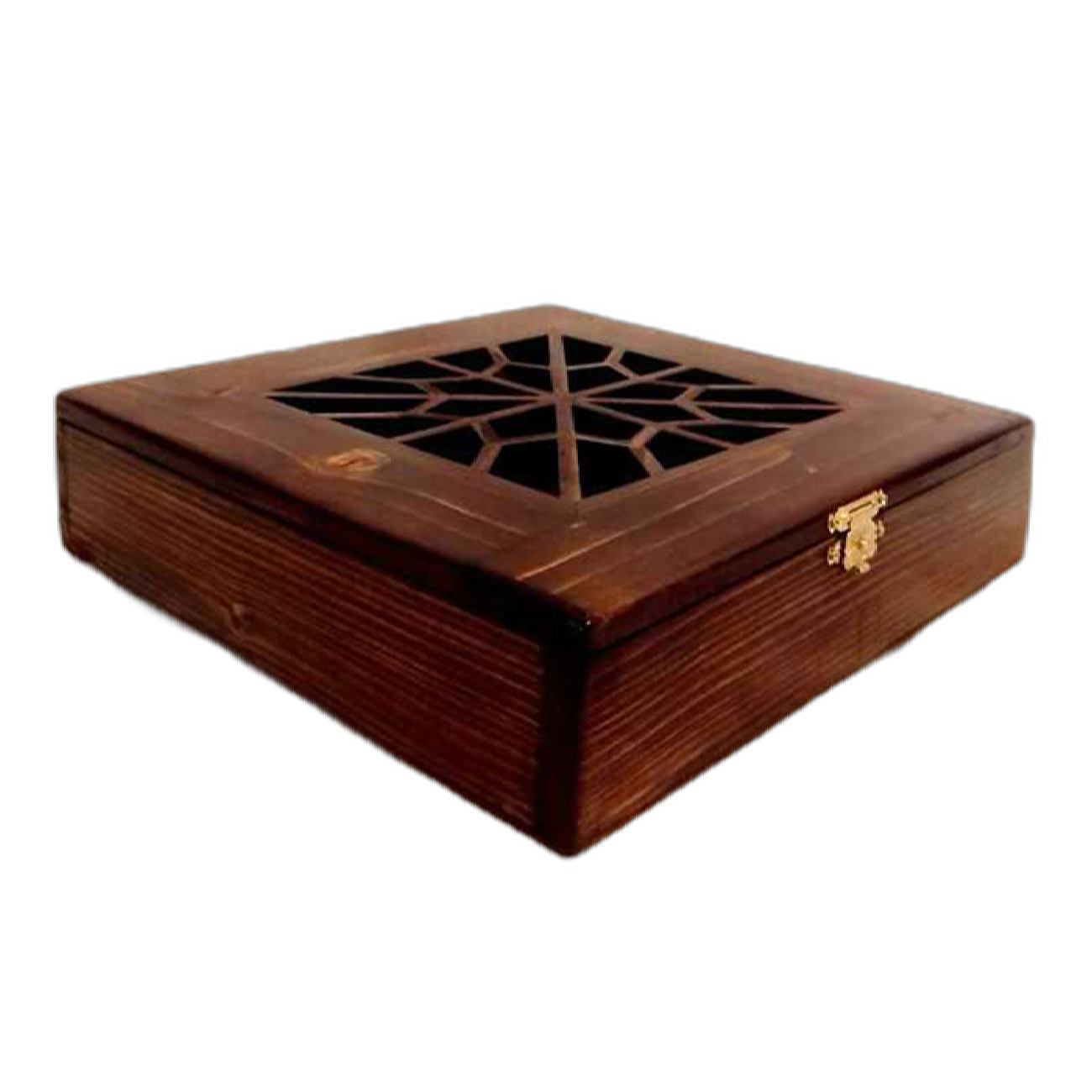 4-Slot Wooden Tea Chest – Functional & Space-Saving Design