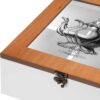 Wooden Tea Storage Chest – See-Through Lid & 4 Compartments