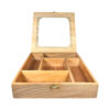 5-Slot Multi-Purpose Wooden Tea Storage Solution