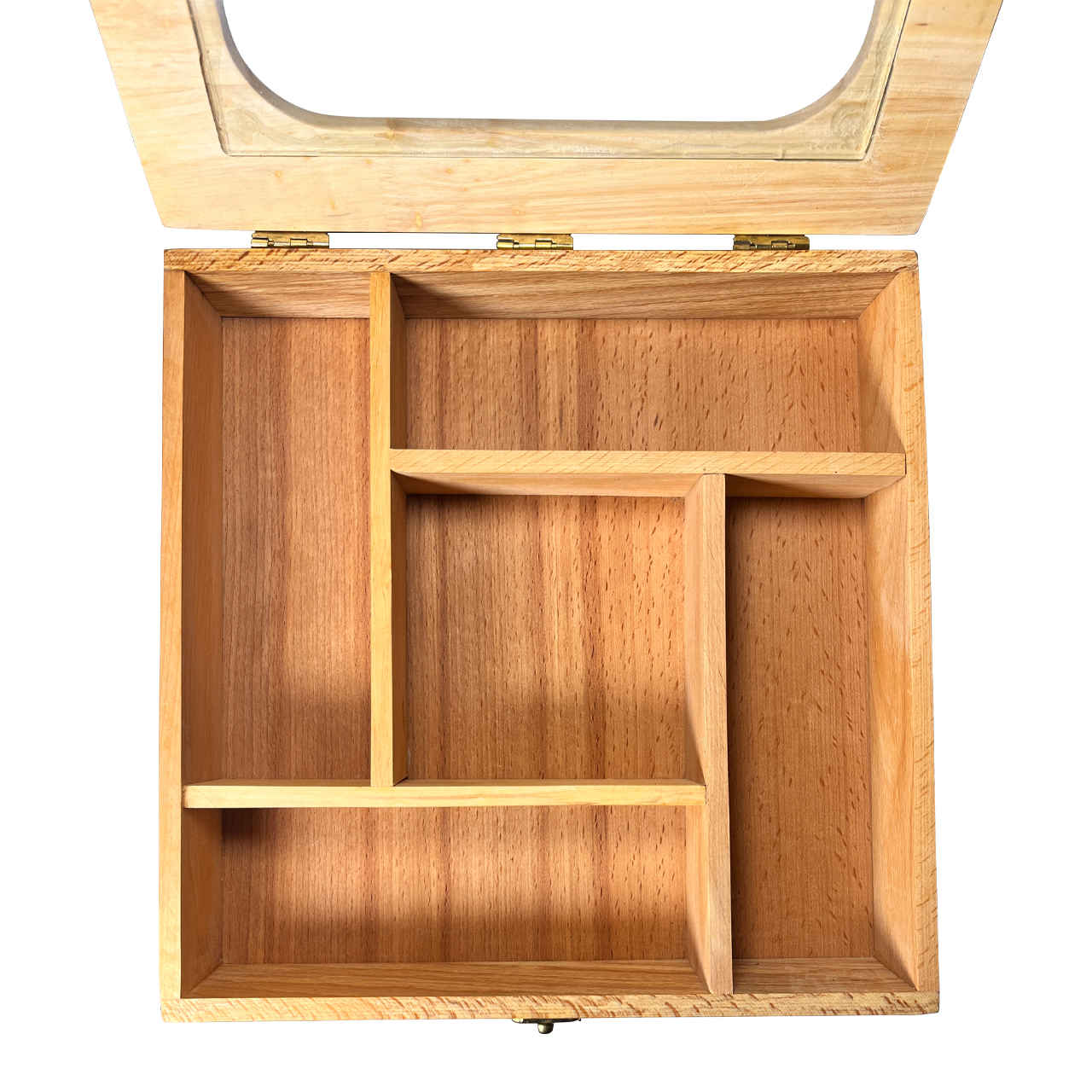 5-Slot Multi-Purpose Wooden Tea Storage Solution