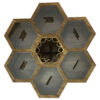 6-Compartment Wooden Tea Storage Chest with Built-In Warmer