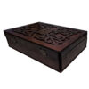 7-Compartment Wooden Tea Chest – Warm Brown Finish Storage Box