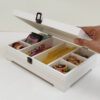 8-Slot Wooden Tea Bag Organizer – Spacious & Stylish Storage Box