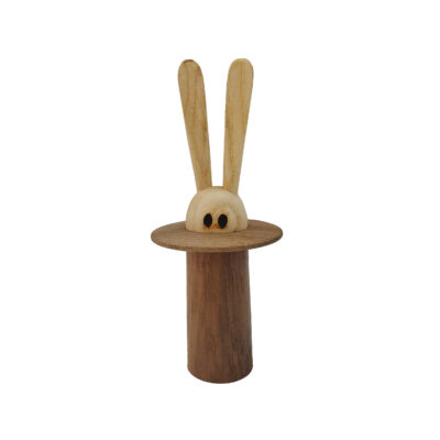 Brown Bunny Design Wooden Toothpick Dispenser