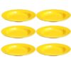 Yellow Melamine Dinnerware Set for 6 Break Resistant