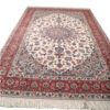 Hand-Knotted Persian Ardakan Rug (Lachak Toranj Floral Medallion) - Cream Wool