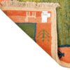Genuine Handwoven Persian Minimalist Gabbeh Rug - Bordered Green Wool