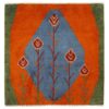 Genuine Handwoven Persian Pictorial Gabbeh Rug - Abstract Floral Blue Wool