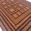Brick Red Geometric Kilim Rug - Authentic Handwoven Persian Wool